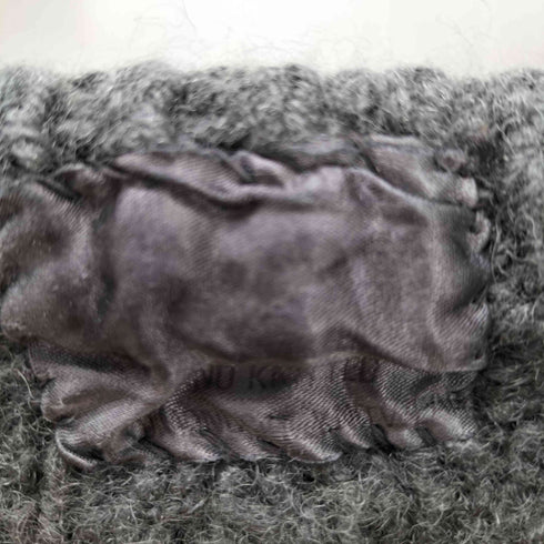 HAND KNITTED 後染め PURE NEW WOOL クルーネック アラン ニット フィッシャーマン ニット メンズ