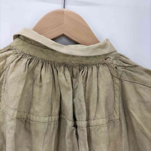 1900~20S French Antique リネン スモック プルオーバー グランパ シャツ メンズ