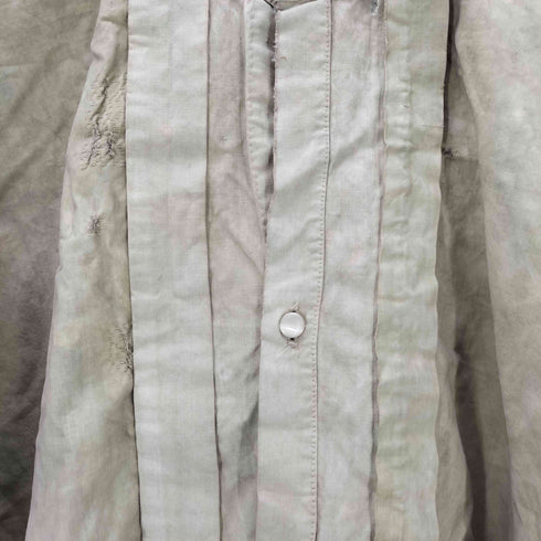 1900~20S French Antique リネン スモック プルオーバー グランパ シャツ メンズ