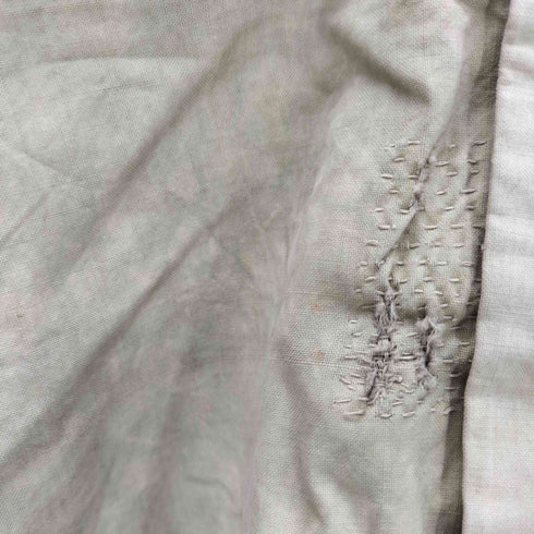 1900~20S French Antique リネン スモック プルオーバー グランパ シャツ メンズ