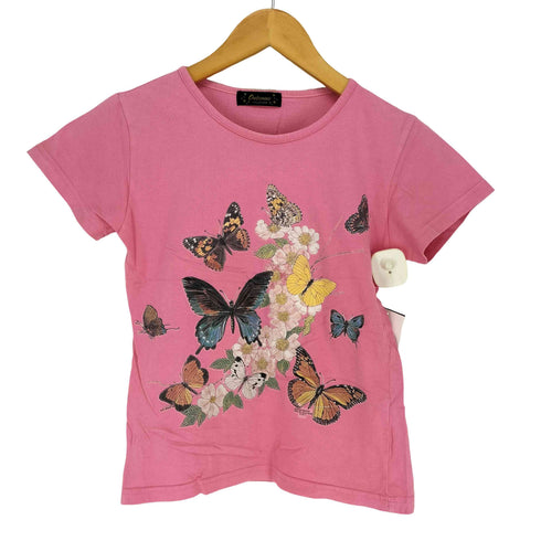 rose baxter mfg by wild side バタフライプリント クルーネックカットソー レディース import:M