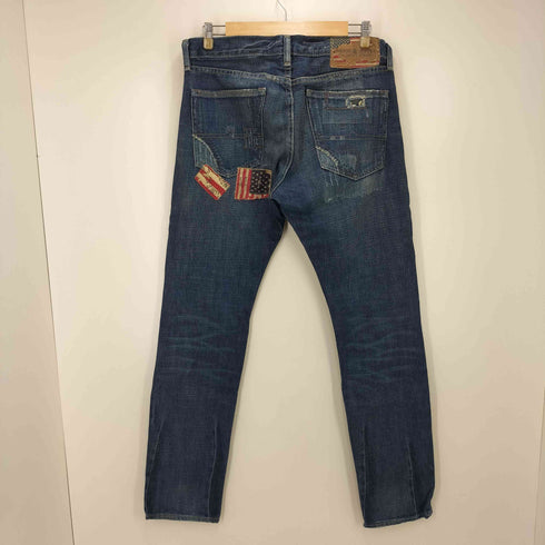 デニムアンドサプライ ラルフローレン DENIM & SUPPLY RALPH LAUREN ヴィンテージ加工 星条旗 パッチワーク デニムパンツ メンズ 32/32