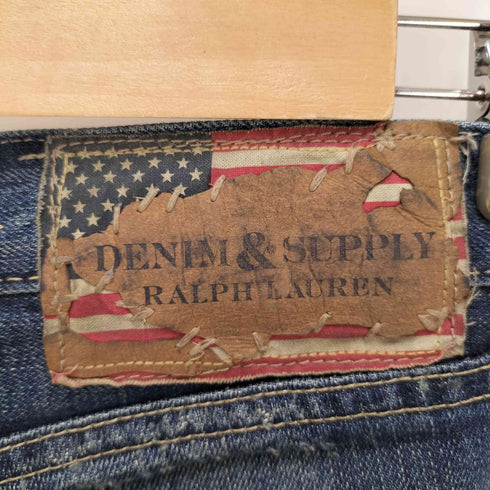デニムアンドサプライ ラルフローレン DENIM & SUPPLY RALPH LAUREN ヴィンテージ加工 星条旗 パッチワーク デニムパンツ メンズ 32/32