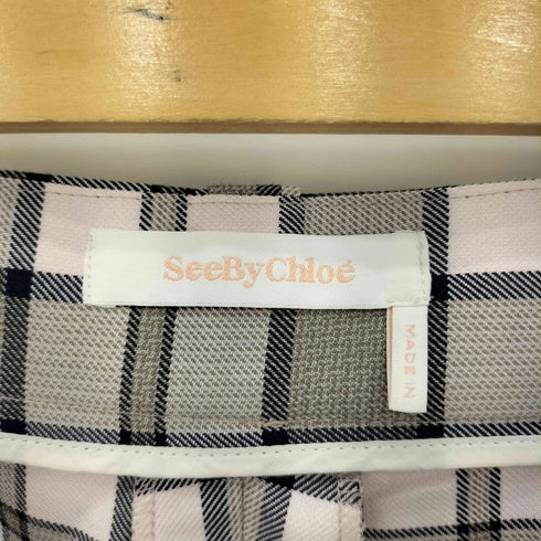 シーバイクロエ SEE BY CHLOE 1タック ワイドスラックスパンツ レディース 36