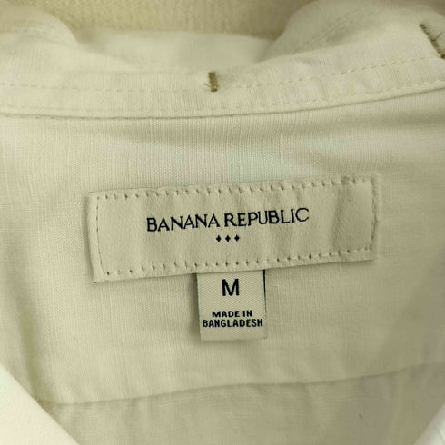 バナナリパブリック BANANA REPUBLIC レーヨン リネン 開襟 オープンカラー S/S シャツ メンズ import:M