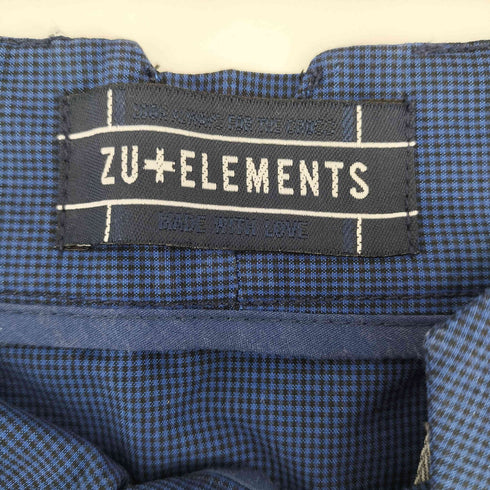 zu elements ギンガムチェックスラックス メンズ 48