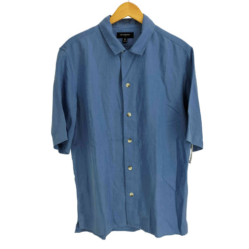 バナナリパブリック BANANA REPUBLIC レーヨン リネン 開襟 オープンカラー S/S シャツ メンズ import:M