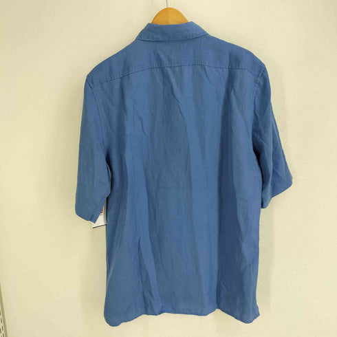 バナナリパブリック BANANA REPUBLIC レーヨン リネン 開襟 オープンカラー S/S シャツ メンズ import:M