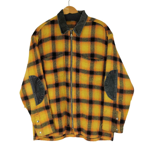 CACTUS ウール混チェックジップアップシャツジャケット メンズ import:M