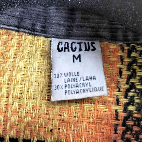 CACTUS ウール混チェックジップアップシャツジャケット メンズ import:M