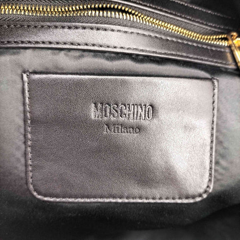 モスキーノ MOSCHINO キルティング ロゴパッチ バックパック リュック レディース