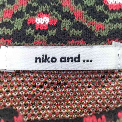 ニコアンド niko and... フラワーアソートジャガードカーディガン レディース Big