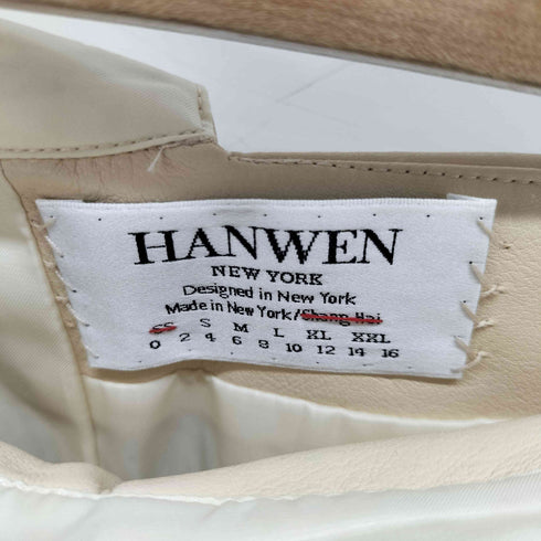 HANWEN バイカラーフェイクレザーパンツ レディース SS