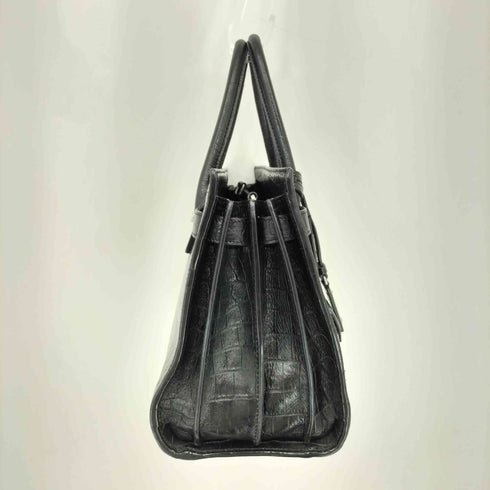 サンローランパリ SAINT LAURENT PARIS ベイビーサックドジュール クロコ型押し 2WAYハンドバッグ レディース