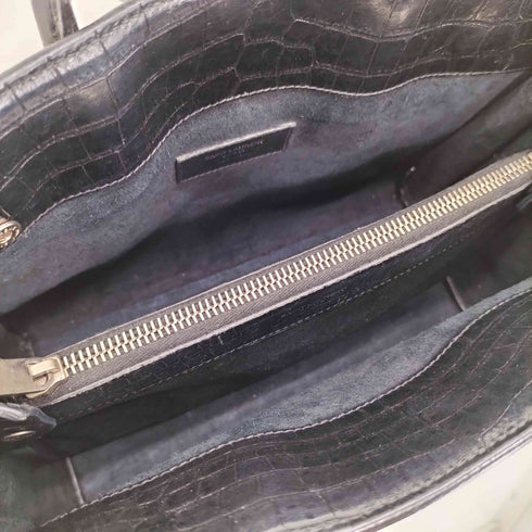 サンローランパリ SAINT LAURENT PARIS ベイビーサックドジュール クロコ型押し 2WAYハンドバッグ レディース