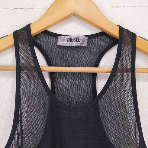 ディーゼル DIESEL 裾刺繍メッシュタンクトップ レディース S