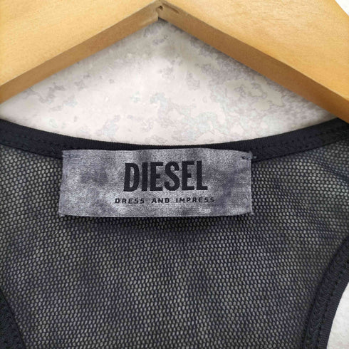 ディーゼル DIESEL 裾刺繍メッシュタンクトップ レディース S
