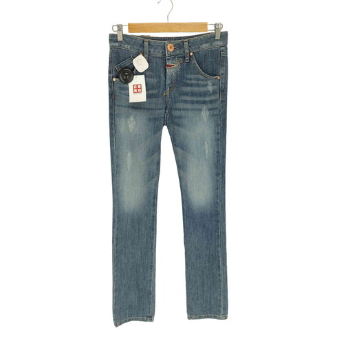 マリテフランソワジルボー MARITHE FRANCOIS GIRBAUD 00S LE JEAN DE ダメージ加工フレアデニムパンツ レディース S