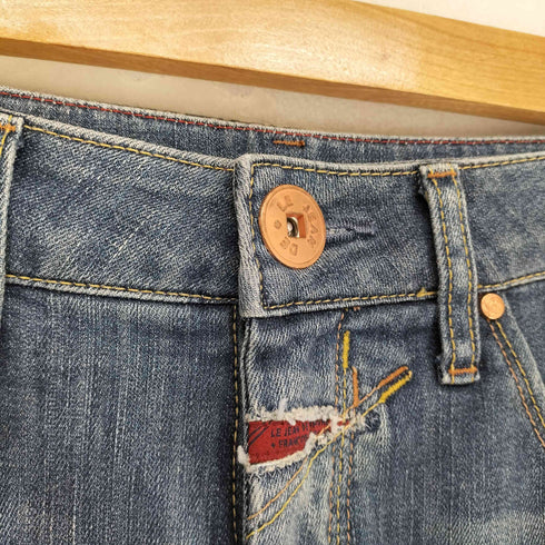 マリテフランソワジルボー MARITHE FRANCOIS GIRBAUD 00S LE JEAN DE ダメージ加工フレアデニムパンツ レディース S