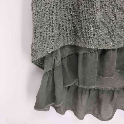 miss & yes イタリア製 モヘア混 レイヤードカットソー 製品染め レディース