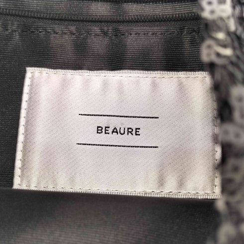 ビュレ Beaure 薄マチ スパンコール トートバッグ レディース