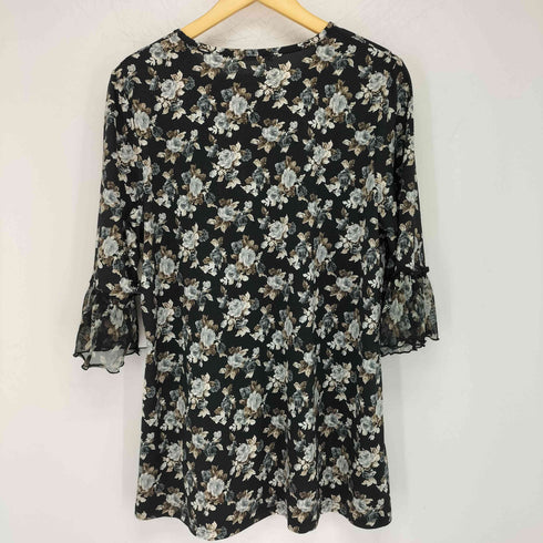 LA MONET フリルストレッチワンピース レディース