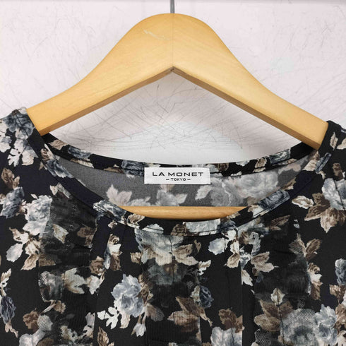 LA MONET フリルストレッチワンピース レディース
