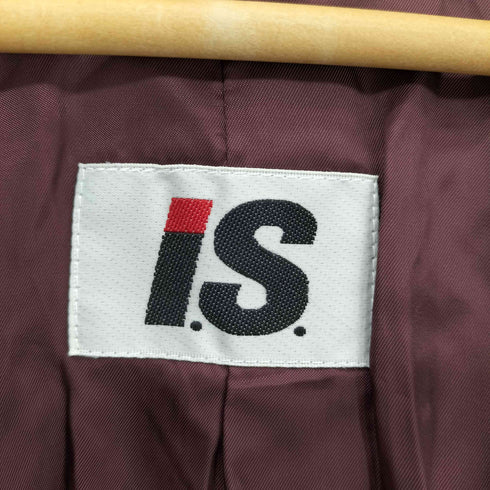アイエスイッセイミヤケ I.S. ISSEY MIYAKE 90s ボーダーデザイン ウール 2B シングルテーラードジャケット メンズ M