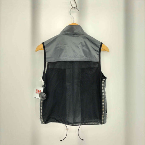 ランバン LANVIN 90-00s SPORTS リフレクティブ ジップアップ メッシュベスト Tech メンズ 38