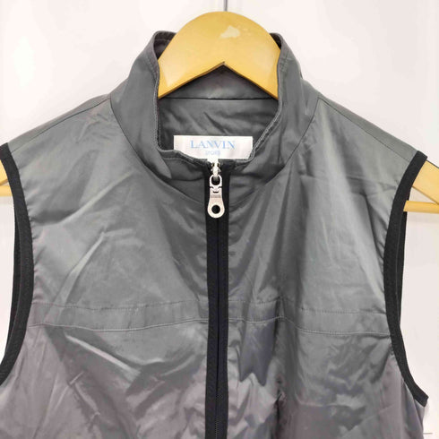 ランバン LANVIN 90-00s SPORTS リフレクティブ ジップアップ メッシュベスト Tech メンズ 38