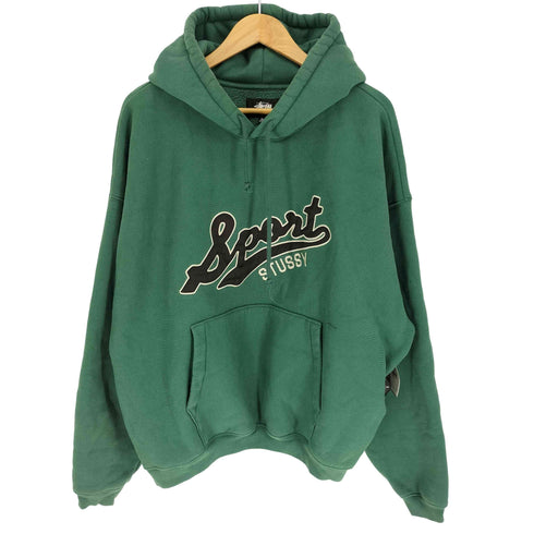 ステューシー Stussy 24AW SATIN PATCH HOODIE サテン パッチ パーカー メンズ import:XL