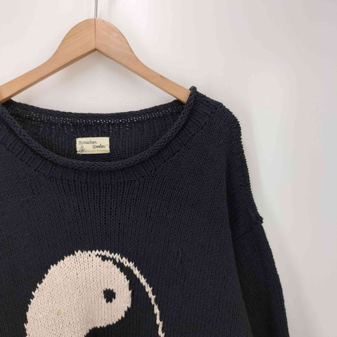 macmahon knitting mills Crew Neck Knit-Line Yin&Yang 陰陽 コットンニット メンズ