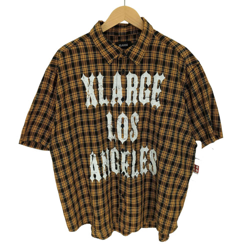 エクストララージ XLARGE 24SS PRINTED PLAID S/S SHIRT プリント柄 チェック柄 半袖 シャツ メンズ JPN:XL