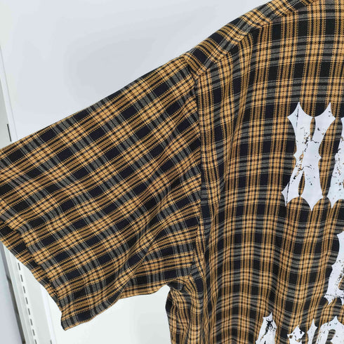 エクストララージ XLARGE 24SS PRINTED PLAID S/S SHIRT プリント柄 チェック柄 半袖 シャツ メンズ JPN:XL