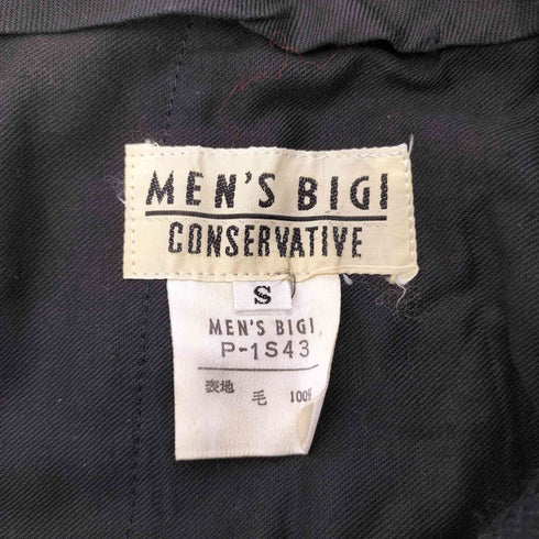 メンズビギ MENS BIGI サイドアジャスター 2タック ウールスラックスパンツ メンズ S