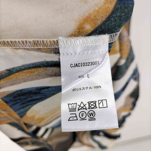キャスパージョン CASPER JOHN 総柄 開襟 ビック シルエット S/S シャツ メンズ import:L