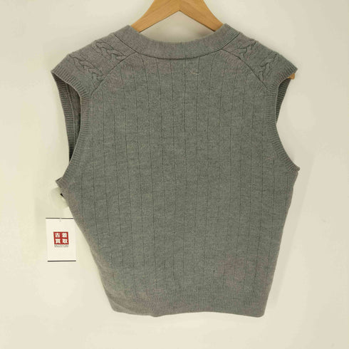 ブルックスブラザーズ BROOKS BROTHERS 香港製 saxxon wool ケーブル編み Vネックニットベスト メンズ JPN:M