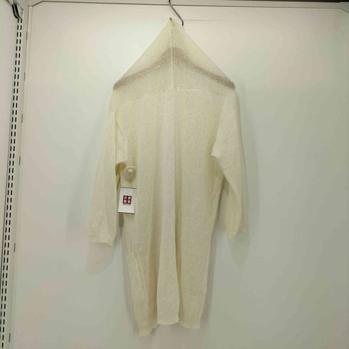 a hundred percent リネン ニット ロング カーディガン レディース