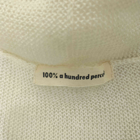 a hundred percent リネン ニット ロング カーディガン レディース