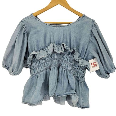 パピエ papier denim louise blouse レディース