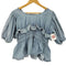 パピエ papier denim louise blouse レディース