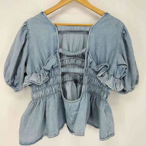 パピエ papier denim louise blouse レディース