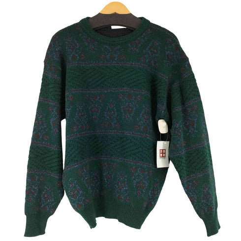 LAUREL VALLEY 総柄ウール混ニットセーター メンズ import:L