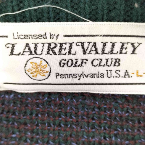 LAUREL VALLEY 総柄ウール混ニットセーター メンズ import:L