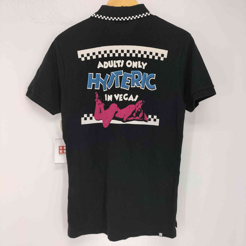 ヒステリックグラマー HYSTERIC GLAMOUR ヒスガールプリント 襟チェック S/Sポロシャツ メンズ JPN:M