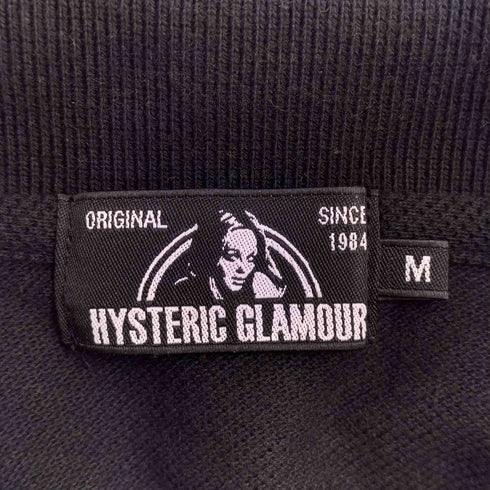 ヒステリックグラマー HYSTERIC GLAMOUR ヒスガールプリント 襟チェック S/Sポロシャツ メンズ JPN:M