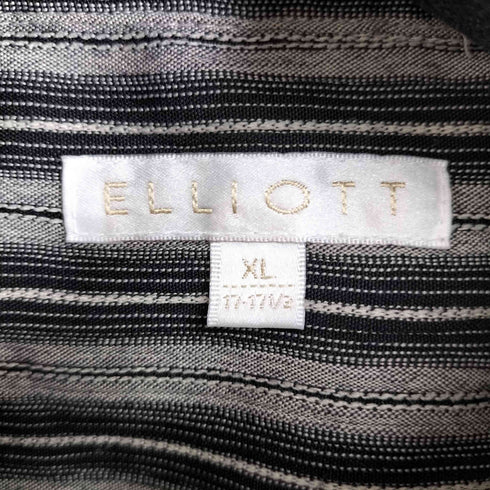 エリオット elliott レーヨン混 ストライプ L/S シャツ メンズ import:XL