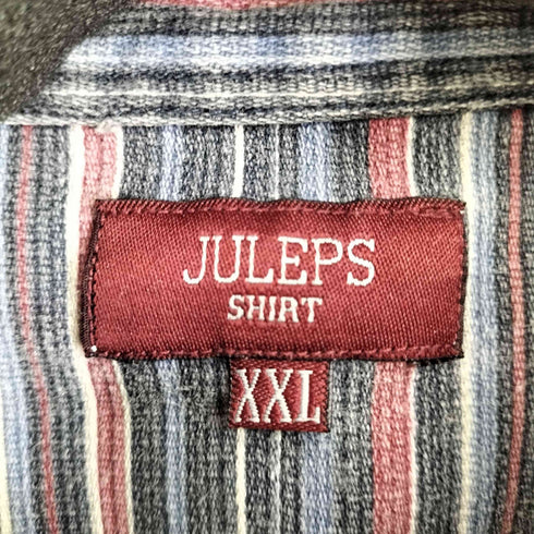 JULEPS ストライプハーフジッププルオーバー メンズ XXL