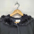 エル ELLE WOOL&CASHMERE カシミヤ混ウール フードファー ステンカラーコート レディース JPN:38