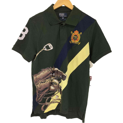 ポロバイラルフローレン Polo by RALPH LAUREN エンブレム ポニー ナンバリング S/Sポロシャツ CUSTOM FIT メンズ JPN:M